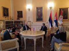 3 December 2020  National Assembly Speaker Ivica Dacic in meeting German Ambassador to Serbia Thomas Schieb